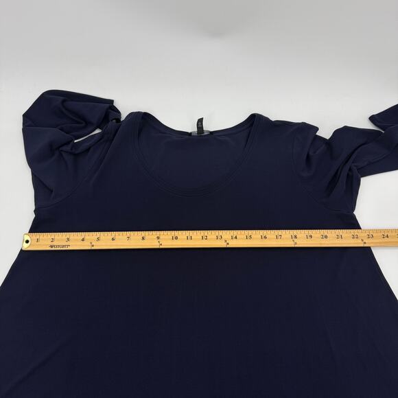 EILEEN FISHER Silk Asymmetrical Layering Shirt Size L Oversized Tunic Semi Sheer - Picture 5 of 7